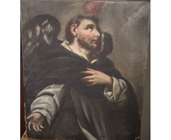 17th-century Italian oil painting on canvas depicting Saint Vincent