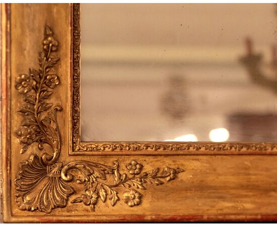 French rectangular mirror, Empire style, from the 19th century