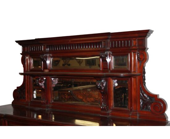 Pair of large mid-1800s mahogany Louis Philippe style servants