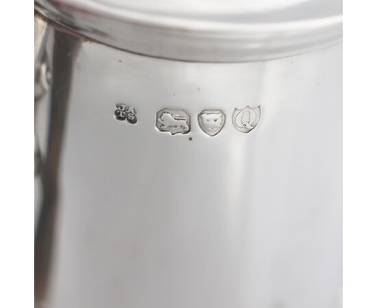 Queen Victoria sterling silver coffee pot, John Aldwinckle & Thomas Slater, London, 1891