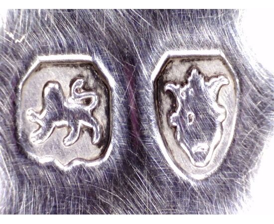 Pair of George IV sterling silver salt cellars, Paul Storr, London, 1820