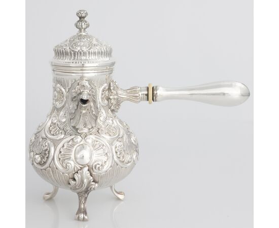 925 silver chocolate pot, Italy, Milan, last quarter of the 20th century