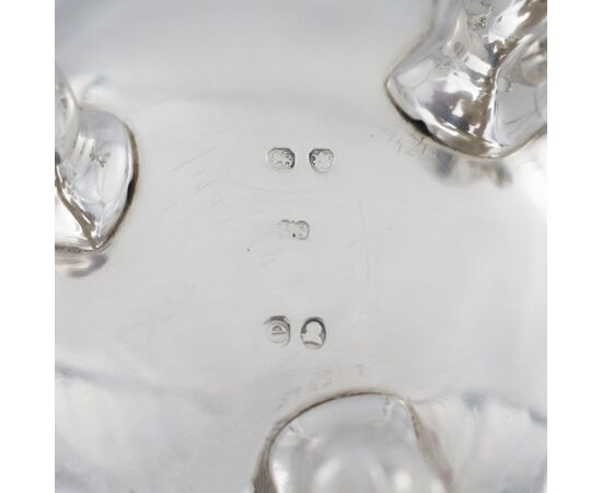 Pair of George IV sterling silver salt cellars, Paul Storr, London, 1820
