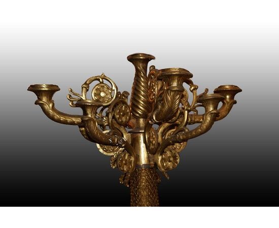 Coppia di Candelieri Giganti del 1800 francesi stile Impero