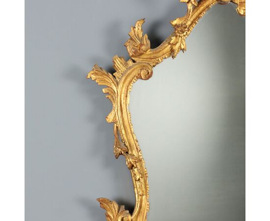 Specchiera in Legno Intagliato Italia Metà XX Secolo