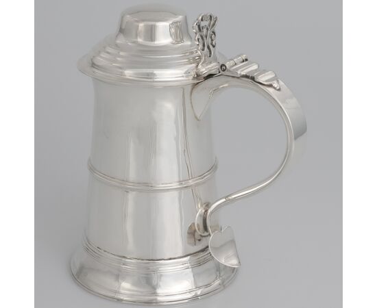 George III sterling silver tankard, Peter & Ann Bateman, London, 1791