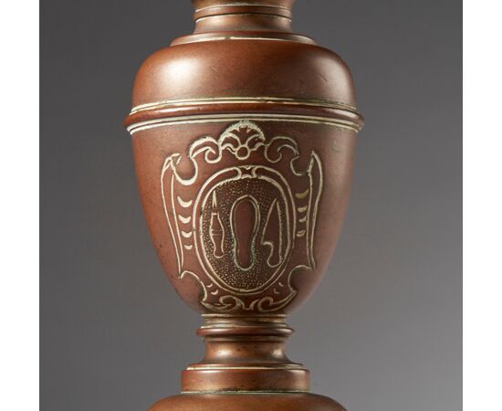 Cast bronze baluster candlestick - Central Italy, 16th century