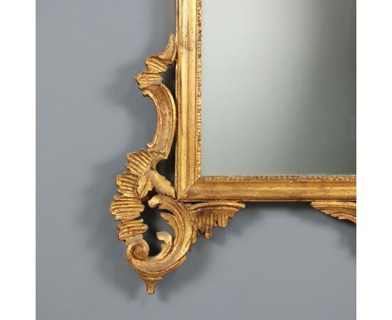 Specchiera in Legno Intagliato Italia Metà XX Secolo