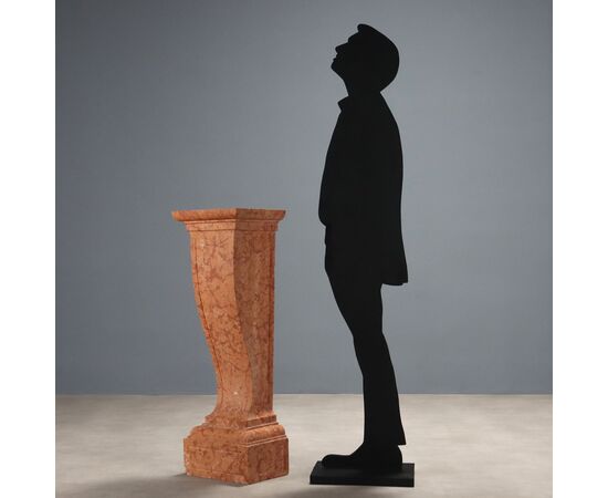 Colonna Decorativa in Marmo Rosso di Verona Italia XX Secolo