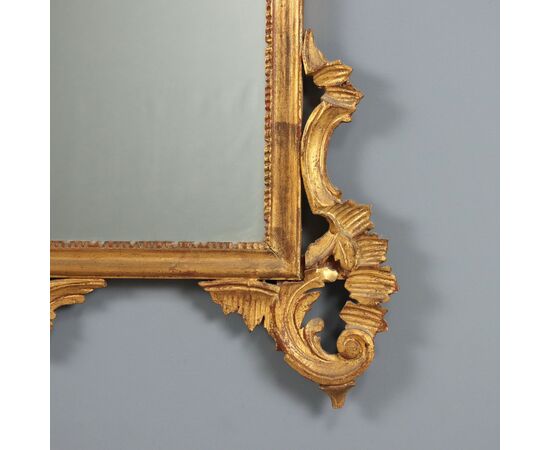 Specchiera in Legno Intagliato Italia Metà XX Secolo