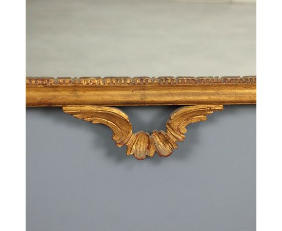 Carved Wooden Mirror, Italy, Mid-20th Century