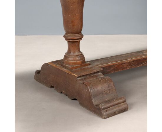 Italian Walnut Table, 20th Century