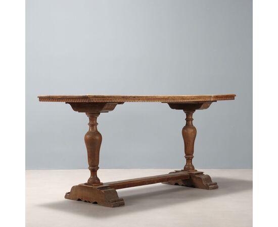 Italian Walnut Table, 20th Century