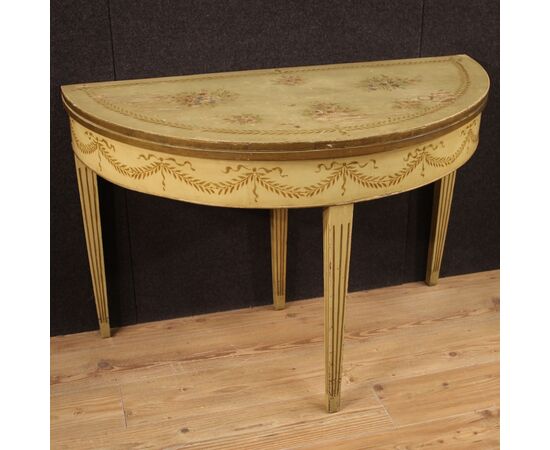 Italian demilune table in Louis XVI style