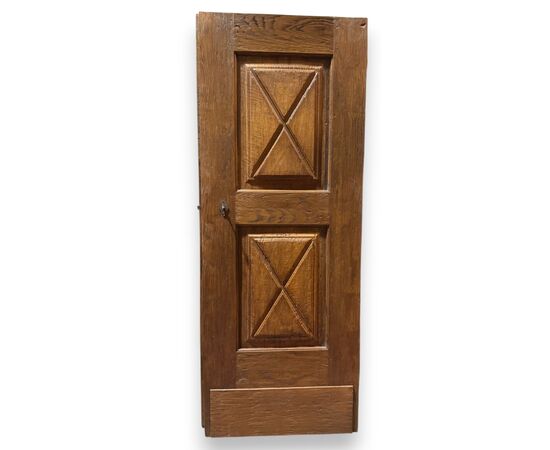 PTI767 - Poplar and oak door, 18th century, dimensions cm W 77 x H 200