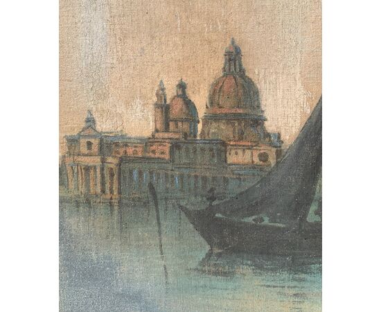 Pittore veneziano (XIX sec.) - Venezia, veduta dalla Riva degli Schiavoni.
