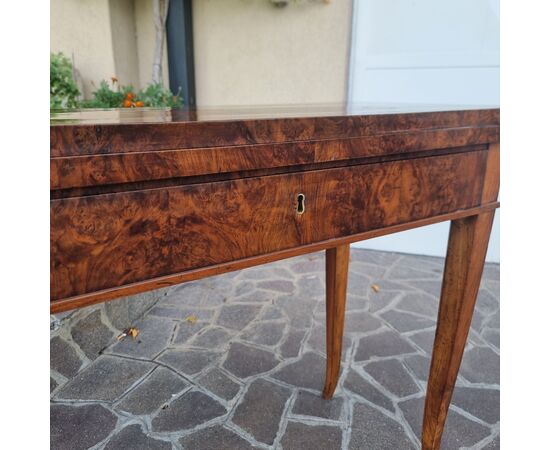 Tavolino da Gioco Direttorio 1800 in Radica di Noce