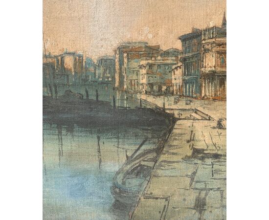 Pittore veneziano (XIX sec.) - Venezia, veduta dalla Riva degli Schiavoni.