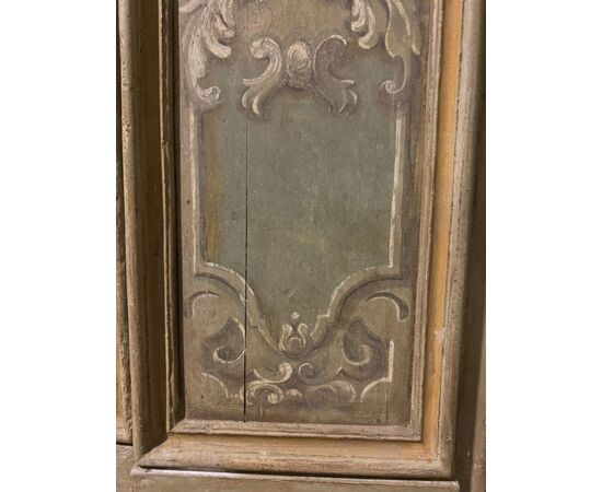 PTL716 - Antique painted door, 18th century, opening cm W 97 x H 212