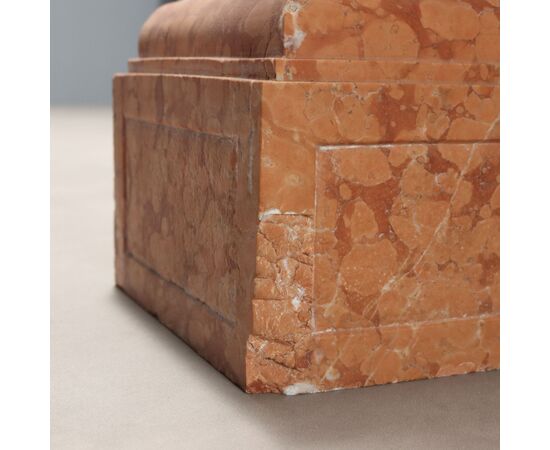 Decorative Column in Red Verona Marble, Italy, 20th Century