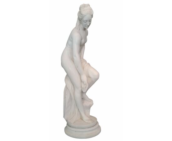 CHRISTOPHE GABRIEL ALLEGRAIN ( 1710 - 1795) COPIA DA - VENERE AL BAGNO - MARMO BIANCO DI CARRARA