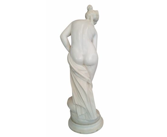 CHRISTOPHE GABRIEL ALLEGRAIN ( 1710 - 1795) COPIA DA - VENERE AL BAGNO - MARMO BIANCO DI CARRARA