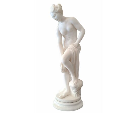 CHRISTOPHE GABRIEL ALLEGRAIN ( 1710 - 1795) COPIA DA - VENERE AL BAGNO - MARMO BIANCO DI CARRARA