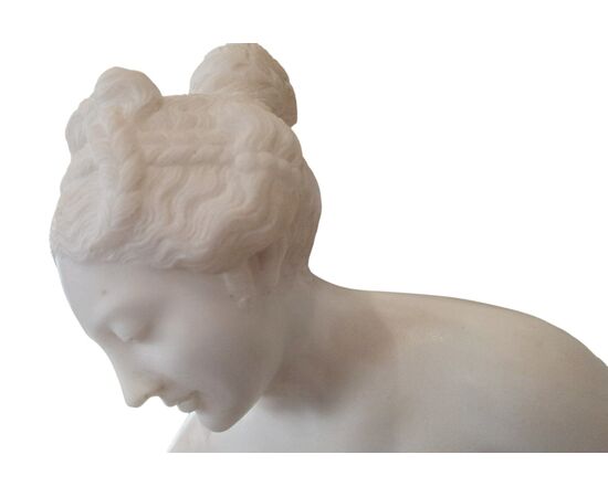 CHRISTOPHE GABRIEL ALLEGRAIN ( 1710 - 1795) COPIA DA - VENERE AL BAGNO - MARMO BIANCO DI CARRARA