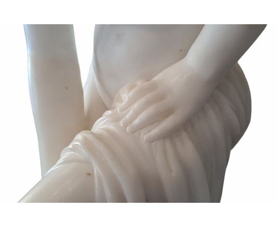 CHRISTOPHE GABRIEL ALLEGRAIN ( 1710 - 1795) COPIA DA - VENERE AL BAGNO - MARMO BIANCO DI CARRARA