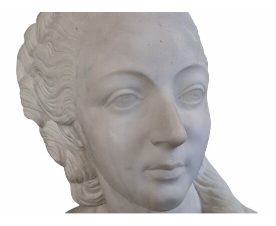 BUSTO IN MARMO BIANCO - MADAME DU BARRY - XIX SEC