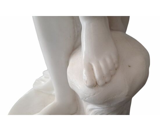 CHRISTOPHE GABRIEL ALLEGRAIN ( 1710 - 1795) COPIA DA - VENERE AL BAGNO - MARMO BIANCO DI CARRARA