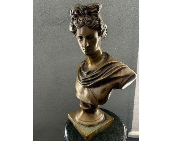 Busto di bronzo raffigurante "APOLLO"; XX-secolo
