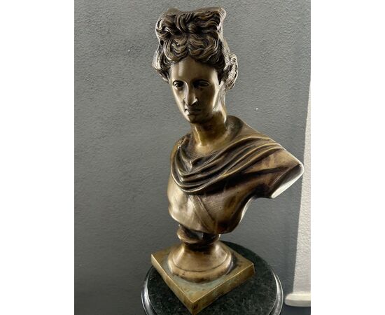 Busto di bronzo raffigurante "APOLLO"; XX-secolo