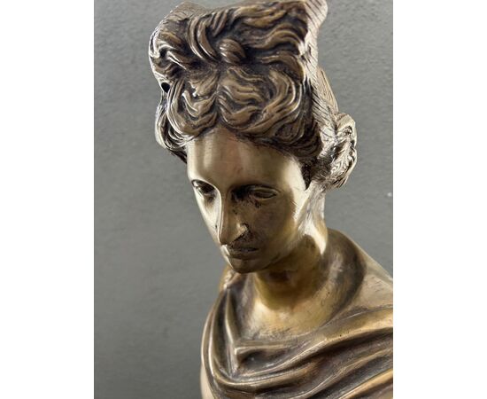 Busto di bronzo raffigurante "APOLLO"; XX-secolo