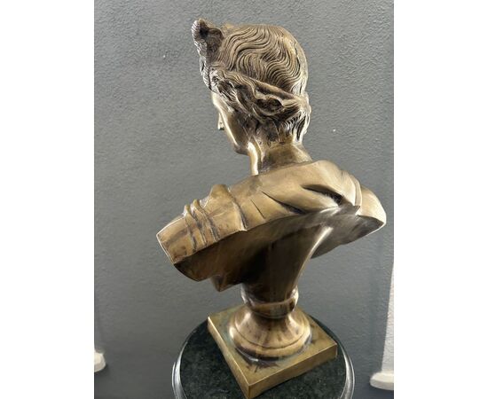 Busto di bronzo raffigurante "APOLLO"; XX-secolo
