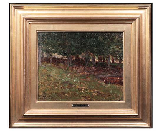 Guglielmo Ciardi (Venezia 1842-1917) – Paesaggio Montano