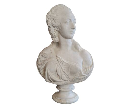 BUSTO IN MARMO BIANCO - MADAME DU BARRY - XIX SEC