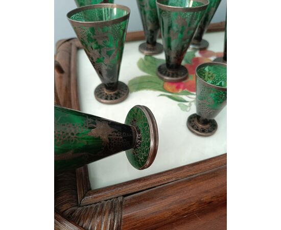 Set di bicchieri in vetro soffiato