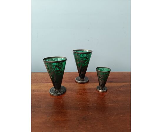 Set di bicchieri in vetro soffiato