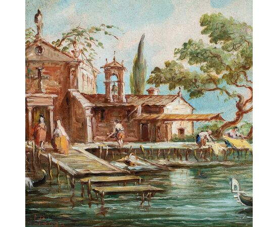 Lucia Ponga degli Ancillo (Venezia 1887 - 1966) - Capriccio veneziano.