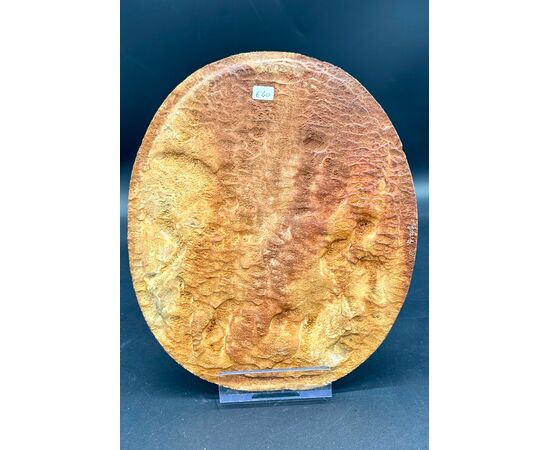 Petrified limestone bas-relief plaque, calcite - NAPOLEON III