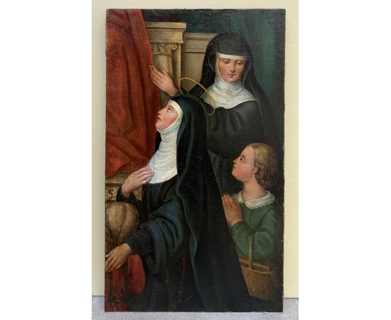 Italian painter (18th century) - Saint Monica in prayer.
