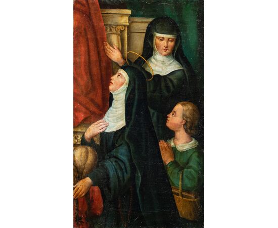 Italian painter (18th century) - Saint Monica in prayer.