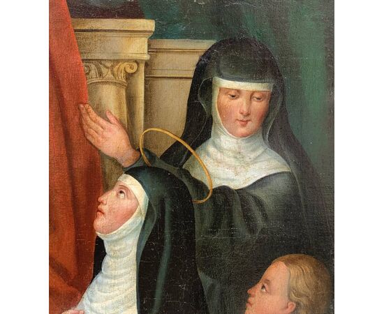 Italian painter (18th century) - Saint Monica in prayer.