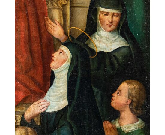Italian painter (18th century) - Saint Monica in prayer.