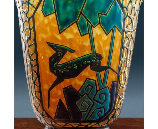 Vaso Arciere e Cervidi, Marcel Goupy. Parigi, 1925-28 ca.