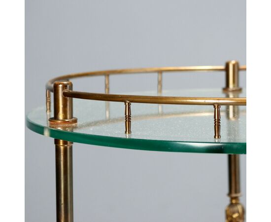 Bronze and Glass Dumbwaiter Service Cart