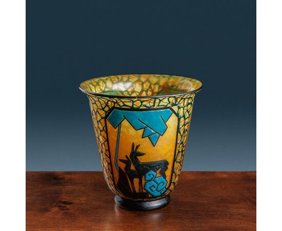 Vaso Arciere e Cervidi, Marcel Goupy. Parigi, 1925-28 ca.
