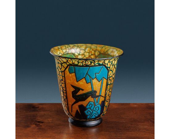 Vaso Arciere e Cervidi, Marcel Goupy. Parigi, 1925-28 ca.