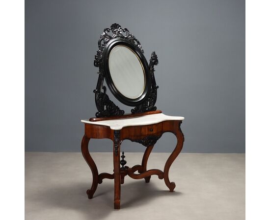 Console with Mirror, Kingdom of the Two Sicilies, Third Quarter of the 19th Century